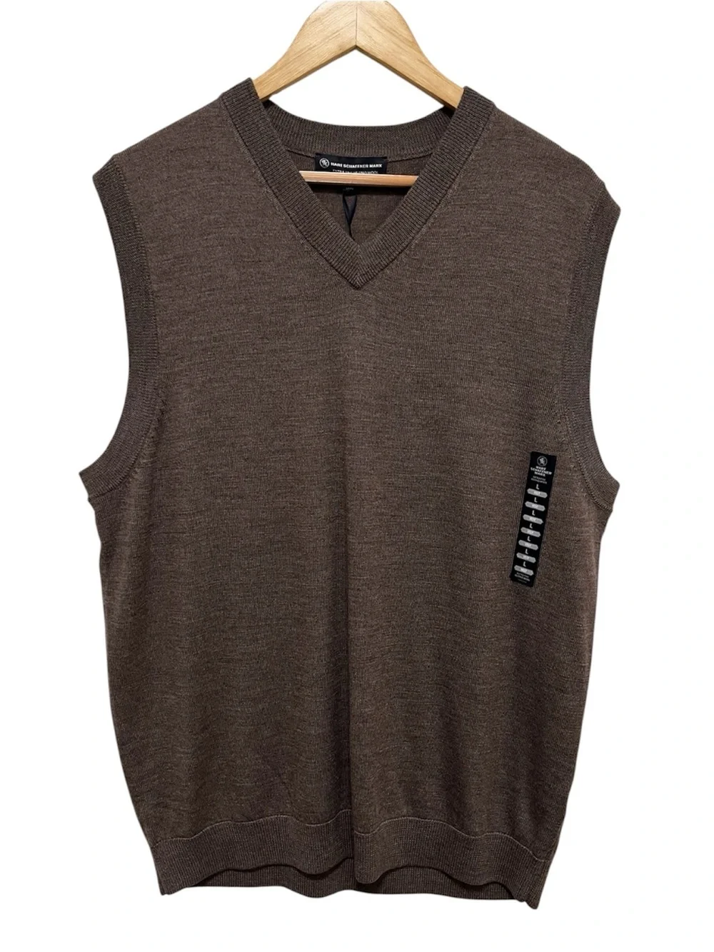 Hart Shaffner Marx 100% Merino Wool Vest Size Large NWT